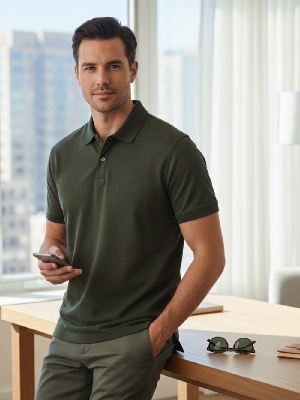 Michael Kors Men's Polo Shirt Black L